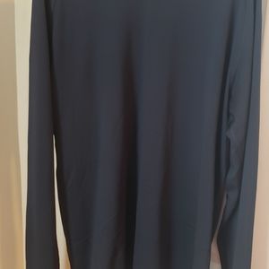 Mens navy ls metal vent